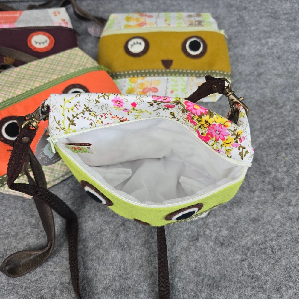 Nook Nook Owl Crossbody Bag Girls Small Multicolor Patchwork Floral Lot of 4 NWT - Picture 7 of 10
